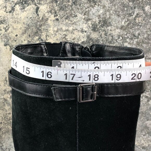 GH Bass & Co Women's Size 8M Noreen Black Leather Block Heel Knee High Boots - Picture 10 of 16